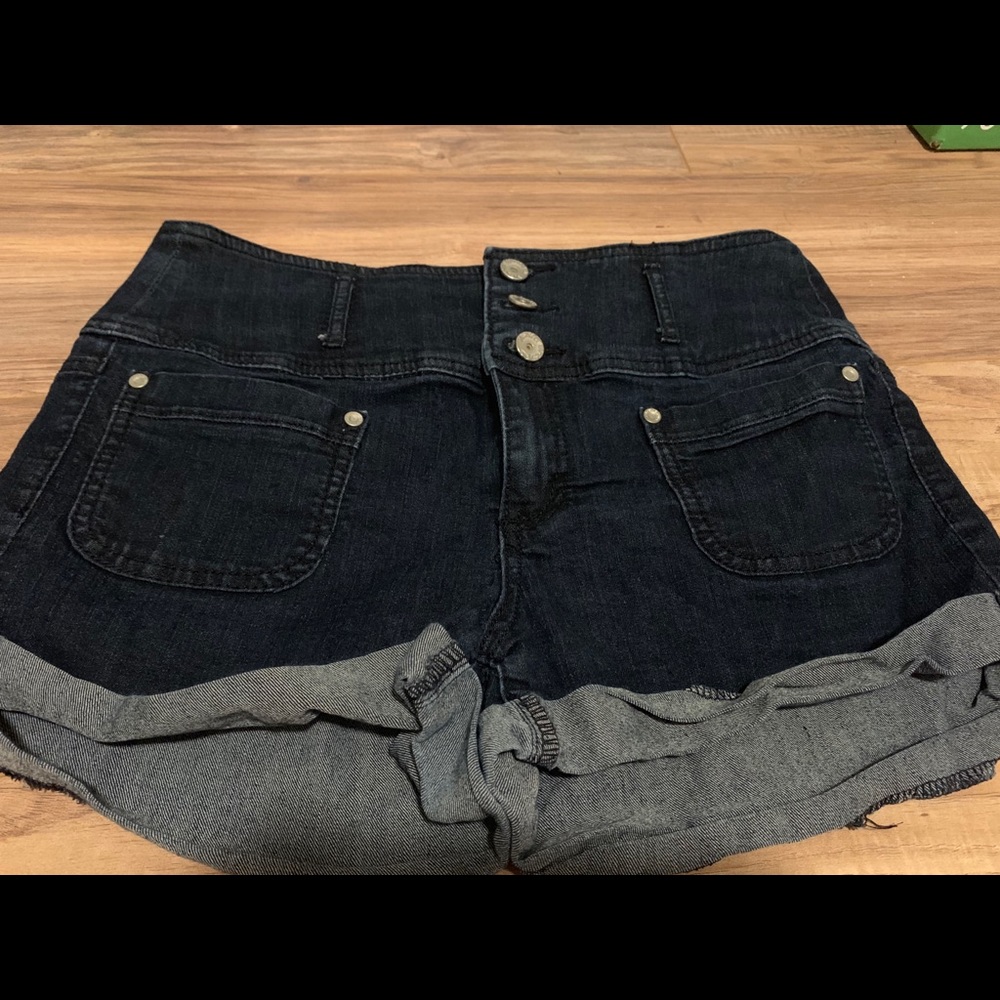 Dark Blue denim shorts. Size 13.